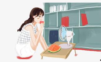 夏日吃瓜吹风扇漫画,吃瓜吹风扇，漫画里的夏日风情